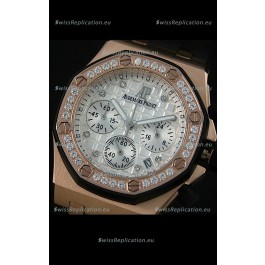 Audemars Piguet Royal Oak Offshore Lady Alinghi Swiss Watch in White Checkered Dial