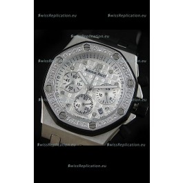 Audemars Piguet Royal Oak Offshore Lady Alinghi Swiss Watch in White Checkered Dial
