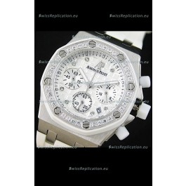 Audemars Piguet Royal Oak Offshore Lady Alinghi Swiss Watch in White Checkered Dial