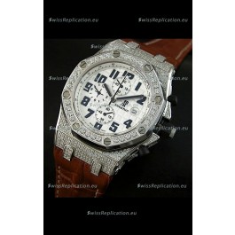 Audemars Piguet Royal Oak Offshore Quartz Watch with Diamonds Bezel