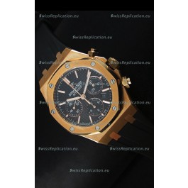 Audemars Piguet Royal Oak Chronograph Watch in Yellow Gold in Black Dial