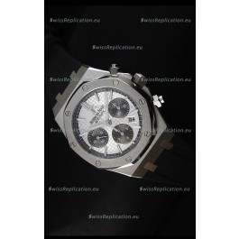 Audemars Piguet Royal Oak Chronograph Watch in Stainless Steel Case White Dial