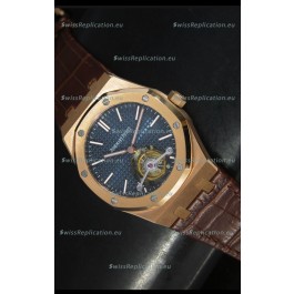Audemars Piguet Royal Oak Swiss Tourbillon Watch in Pink Gold Case 
