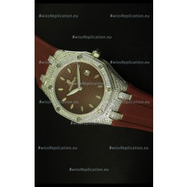 Audemars Piguet Royal Oak Ladies Watch in Brown 