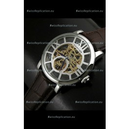 Cartier Ronde de Japanese Replica Watch in Skelton Gold Dial