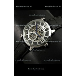 Cartier Ronde de Japanese Replica Watch in Skelton White Dial