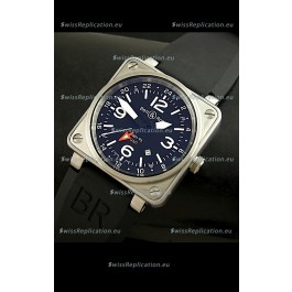 Bell and Ross BR01-93 GMT Japanese Replica Watch in Steel Case