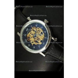 Breguet Classique Japanese Automatic Watch in Gold Skeleton Dial - Arabic Hour Numerals
