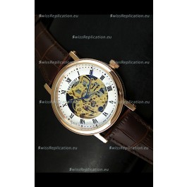 Breguet Classique Japanese Automatic Watch in Gold Skeleton Dial - Roman Hour Numerals