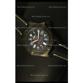 Breitling Seawolf PVD Coated Swiss Watch in Black Strap
