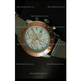 Breitling Super Ocean Gold Bezel Chronograph Swiss Watch 