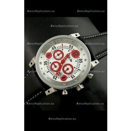 B.R.M.0011G6 Japanese Replica Quartz Watch in White&Red Dial