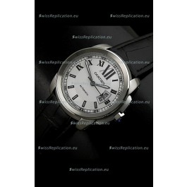 Cartier Calibre de Cartier Swiss Replica Automatic Watch in White Dial