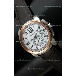 Cartier Calibre de Japanese Replica Watch in White Dial
