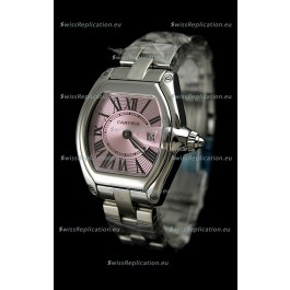 Cartier Roadster Ladies Watch - 1:1 Mirror Replica Watch in Pink Dial