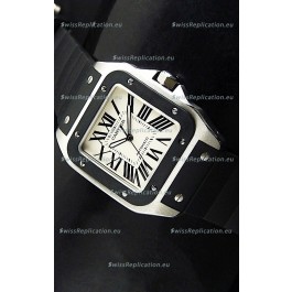 Cartier Santos Swiss Replica Watch in White Dial