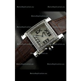Chopard Happy Sport Swiss Replica Watch in Brown Strap