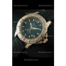 Chopard LUC Pro One Chronometer Swiss Replica Rose Gold Watch in Black Dial