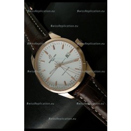 Breitling Transocean Rose Gold White Dial Swiss Watch