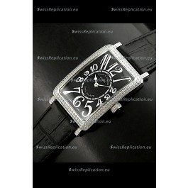Franck Muller Long Island Japanese Replica Watch in Black Dial