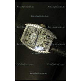 Franck Muller Casablanca Iron Croco Watch in Steel Case