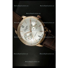 Glashuette Senator Japanese Replica Watch in 18K Pink Gold Case