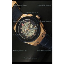 Hublot Big Bang King Rose Gold Skeleton Dial Watch Swiss Quartz 45MM