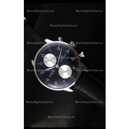IWC Portuguese Chronograph Swiss Replica Watch in Steel Case - 1:1 Mirror Replica Edition