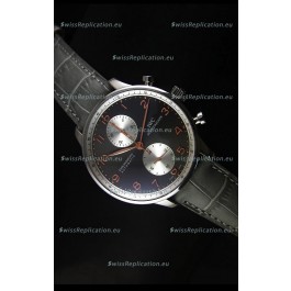 IWC Portuguese Chronograph Swiss Replica Watch in Steel Case - 1:1 Mirror Replica Edition