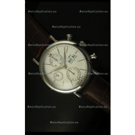 IWC Portofino Chronograph Swiss Watch in Steel Case White Dial