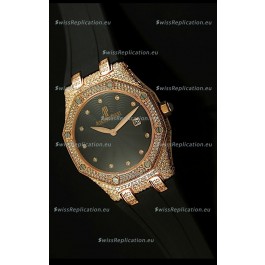 Audemars Piguet Royal Oak LADY Replica Watch in Pink Gold Casing
