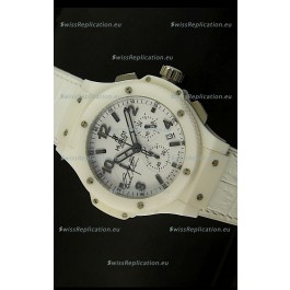 Hublot Big Bang White Ceramic Case Watch in Quartz Movement
