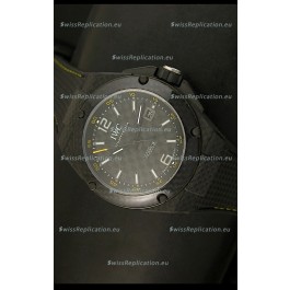 IWC Ingenieur Carbon Casing Swiss Replica Watch in Black Carbon Dial