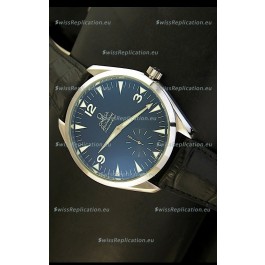 Omega Seamaster Railmaster Japanese Replica Watch in Black Leather Strap