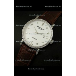 Patek Philippe Calatrava 5298 Swiss Replica Watch in Steel Casing - Diamonds Hours