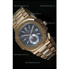 Patek Philippe Nautilus 5980 Chronograph Swiss Pink Gold Watch - 1:1 Mirror Replica
