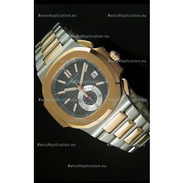 Patek Philippe Nautilus 5980 Chronograph Swiss Two Tone Watch - 1:1 Mirror Replica