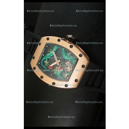 Richard Mille RM057 Tourbillon Jackie Chan Swiss Replica Watch in Pink Gold