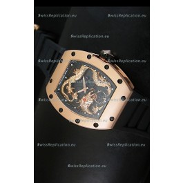 Richard Mille RM057 Tourbillon Jackie Chan Swiss Replica Watch in Pink Gold