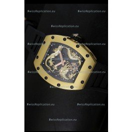 Richard Mille RM057 Tourbillon Jackie Chan Swiss Replica Watch in Yellow Gold