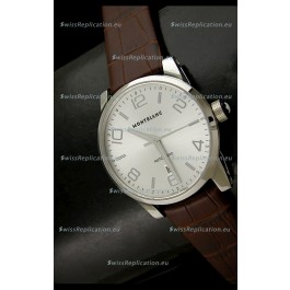 Mont Blanc Timewalker Swiss Automatic Watch in Silver Dial - Ultimate Mirror Replica