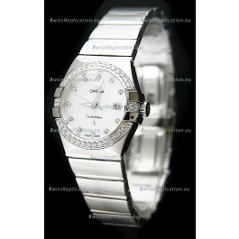 Omega Constellation Ladies Swiss Automatic Watch in White Dial - 1:1 Mirror Replica 