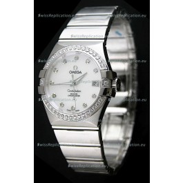Omega Constellation Mens Swiss Automatic Watch in Steel Casing -- 1:1 Mirror Replica 