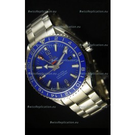 Omega Planet Ocean GMT Blue Swiss Replica Watch - 1:1 Ultimate Mirror Edition
