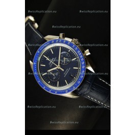 Omega Speedmaster Moon Watch Co-Axial Japanese Replica Watch Dark Blue Dial