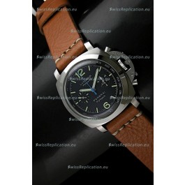Panerai Luminor Regatta Flyback Swiss Watch in Steel - 1:1 Mirror Replica
