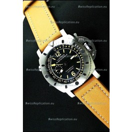 Panerai Luminor Submersible Swiss Automatic Watch in Black Dial
