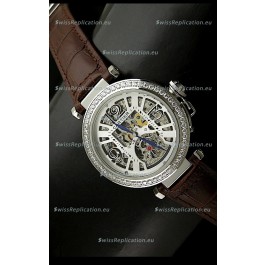 Cartier Ronde De Ladies Replica Watch in Decorated Skeleton Dial