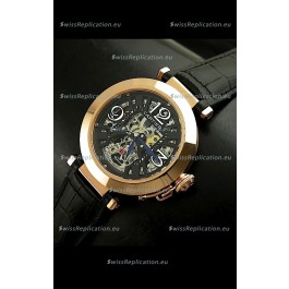 Cartier Ronde De Ladies Replica Watch in Decorated Skeleton Dial