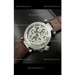 Cartier Pasha Ladies Replica Watch in Skelton Diamond Dial